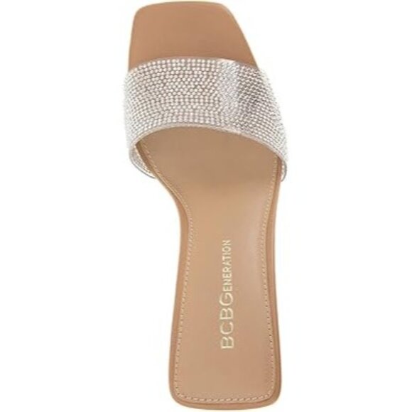 BCBGeneration Women's Maxari-2 Embellished Mule Open Toe Tan Size 9.5 - Picture 3 of 4